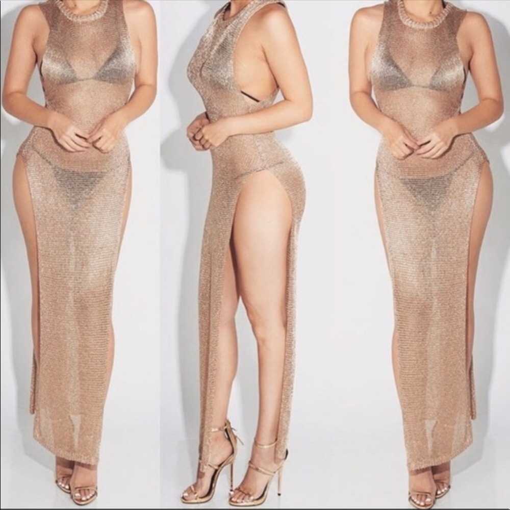 Dance & Marvel gold cover up